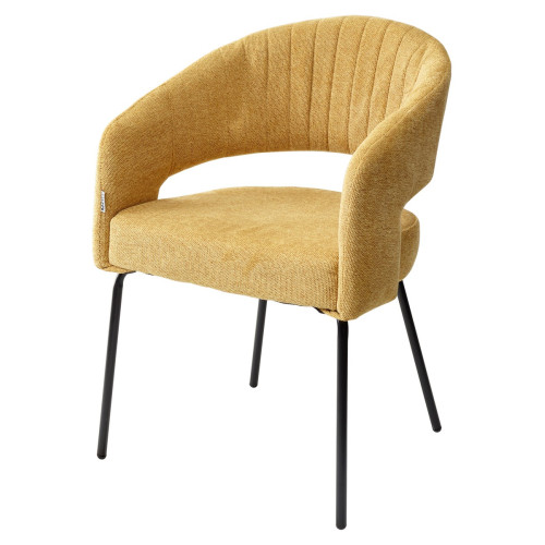 Стул SNUG WZ2042-05 горчичный фактурный велюр / черный каркас, M-City