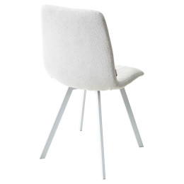 Стул ELVIS WZ2042-18 белая галька фактурный велюр / белый каркас М-City