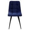 Стул CHILLI-Q темно-синий #H60, велюр / черный каркас М-City