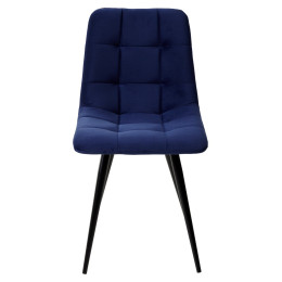 Стул CHILLI-Q темно-синий #H60, велюр / черный каркас М-City