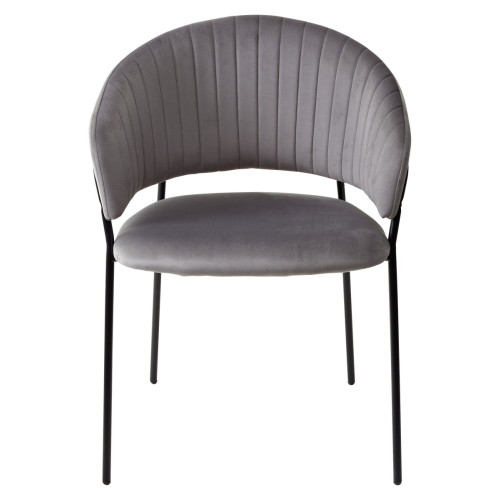Стул ГЕММА, цвет Серый Nella 061, велюр / черный каркас М-City