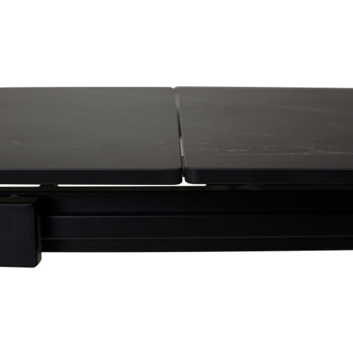 Стол CORNER 120 MATT BLACK MARBLE SINTERED STONE/ BLACK М-City