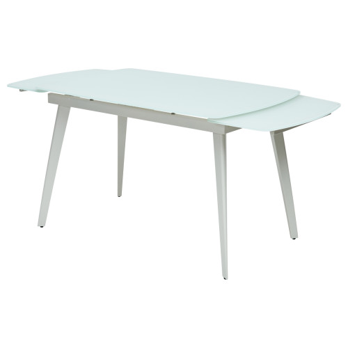 Стол ELIOT 120 FROSTED SUPER WHITE белое матовое стекло/ белый каркас М-City