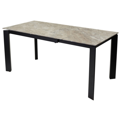 Стол CORNER 120 GLOSS ATHENS BROWN SINTERED STONE / BLACK М-City