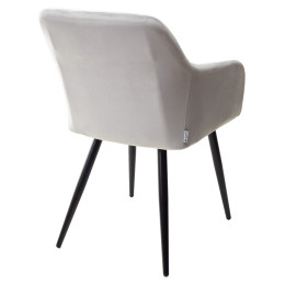 Стул BRANDY BLUVEL-03 светло-серый/ черный каркас, М-City