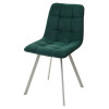 Стул CHILLI-Q SQUARE зеленый #19, велюр / белый каркас М-City