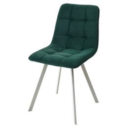 Стул CHILLI-Q SQUARE зеленый #19, велюр / белый каркас М-City