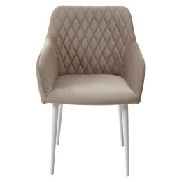 Стул BRANDY-X ЛАТТЕ #25 / белый каркас, велюр М-City