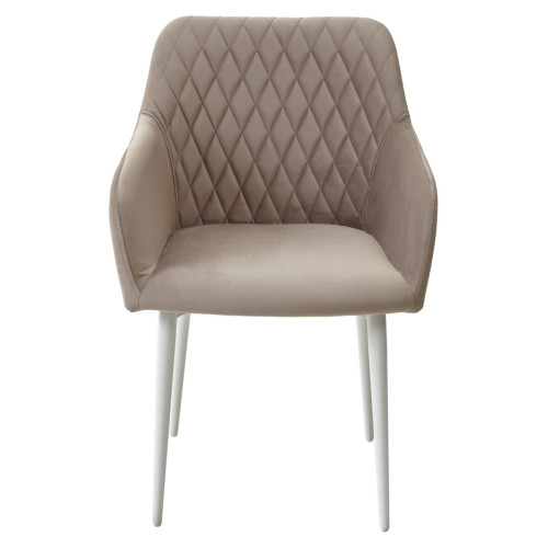 Стул BRANDY-X ЛАТТЕ #25 / белый каркас, велюр М-City