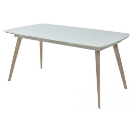 Стол ELIOT 140 Super white glass+Wood М-City