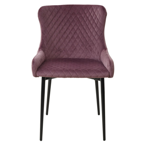 Стул САЛЬЕРИ, цвет сиреневый #C10, велюр/ черный каркас М-City