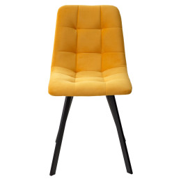 Стул CHILLI-Q SQUARE оранжевый #H20, велюр / черный каркас М-City