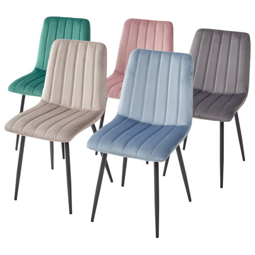 Стул DUBLIN G062-40 серый, велюр / темно-серый каркас М-City