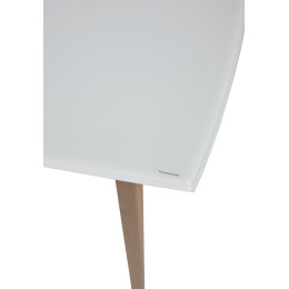 Стол ELIOT 140 Super white glass+Wood М-City