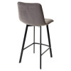 Полубарный стул CHILLI-QB SQUARE графит #14, велюр / черный каркас (H=66cm) М-City
