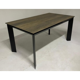 Стол CREMONA 140 KL-61 под дерево, итальянская керамика/ черный каркас М-City