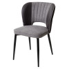 Стул HERMES WZ2042-22 серый камень, фактурный велюр/ HK017-11 графит, М-City