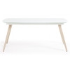 Стол ELIOT 140 Super white glass+Wood М-City