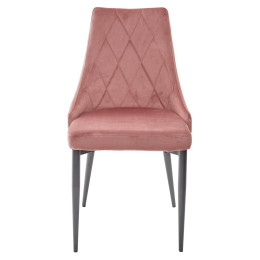 Стул NEPAL BLUVEL-52 PINK/ серый каркас, велюр M-City