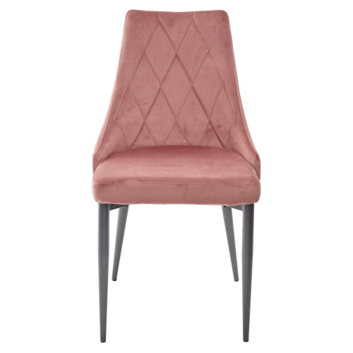 Стул NEPAL BLUVEL-52 PINK/ серый каркас, велюр M-City