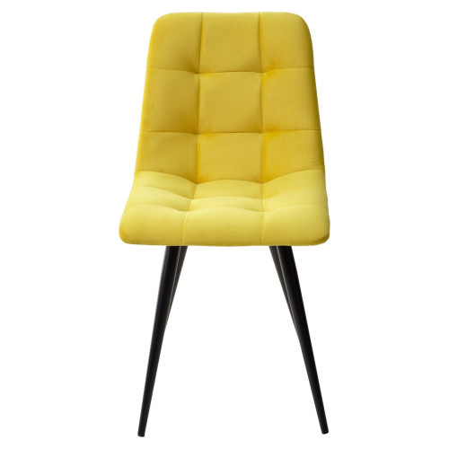 Стул CHILLI-Q желтый #H19, велюр / черный каркас М-City