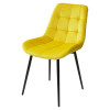 Стул ХОФМАН, цвет желтый #H19, велюр / черный каркас 4 шт./1 к М-City