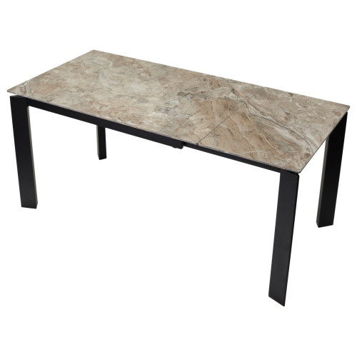 Стол CORNER 120 GLOSS ATHENS BROWN SINTERED STONE / BLACK М-City