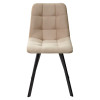 Стул CHILLI-Q SQUARE темный беж #H07, велюр / черный каркас М-City
