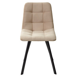 Стул CHILLI-Q SQUARE темный беж #H07, велюр / черный каркас М-City
