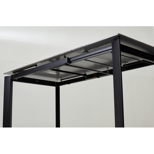 Стол CORNER 120 GLOSS ATHENS BROWN SINTERED STONE / BLACK М-City