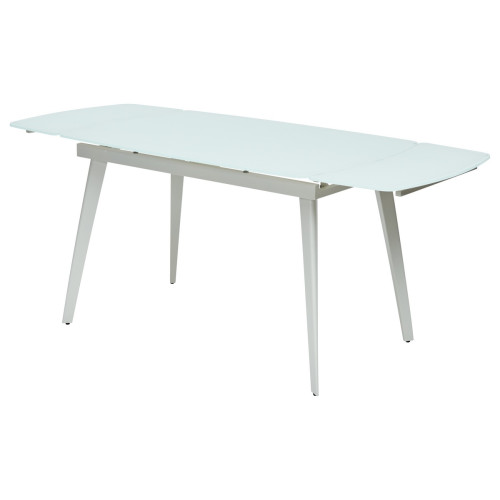 Стол ELIOT 120 FROSTED SUPER WHITE белое матовое стекло/ белый каркас М-City