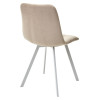 Стул CHILLI-Q SQUARE бежевый #5, велюр / белый каркас М-City