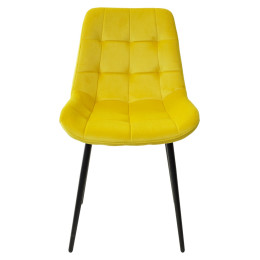 Стул ХОФМАН, цвет желтый #H19, велюр / черный каркас 4 шт./1 к М-City