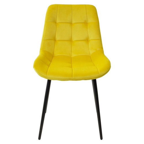 Стул ХОФМАН, цвет желтый #H19, велюр / черный каркас 4 шт./1 к М-City