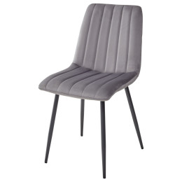 Стул DUBLIN G062-40 серый, велюр / темно-серый каркас М-City