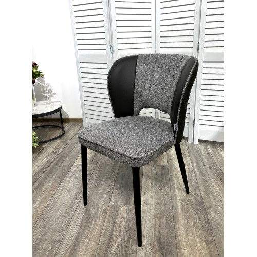 Стул HERMES WZ2042-22 серый камень, фактурный велюр/ HK017-11 графит, М-City