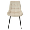 Стул ХОФМАН, цвет бежевый #H06, велюр, 2 шт./1к / черный каркас М-City