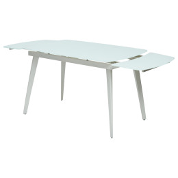 Стол ELIOT 120 FROSTED SUPER WHITE белое матовое стекло/ белый каркас М-City