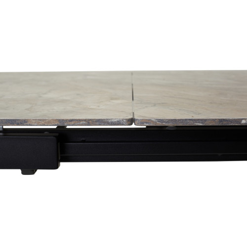 Стол CORNER 120 GLOSS ATHENS BROWN SINTERED STONE / BLACK М-City