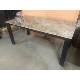 Стол CORNER 120 GLOSS ATHENS BROWN SINTERED STONE / BLACK М-City