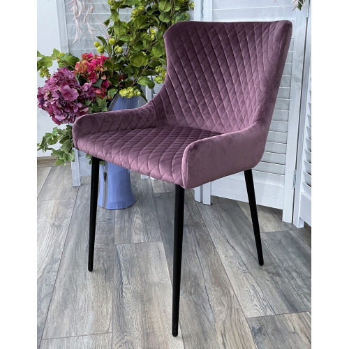 Стул САЛЬЕРИ, цвет сиреневый #C10, велюр/ черный каркас М-City