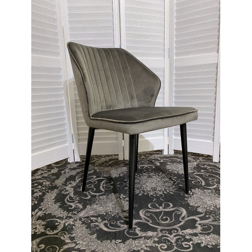 Стул SEATTLE-V ГРАФИТ #14, велюр / черный каркас М-City