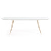 Стол ELIOT 140 Super white glass+Wood М-City