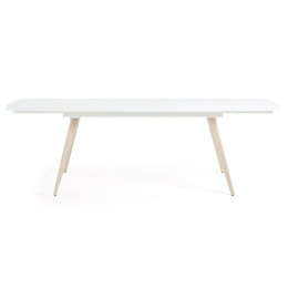 Стол ELIOT 140 Super white glass+Wood М-City