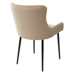 Стул САЛЬЕРИ, цвет бежевый #C03, велюр / черный каркас М-City