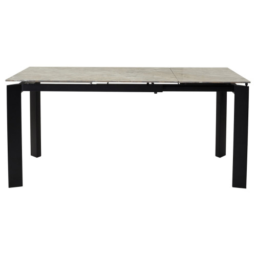 Стол CORNER 120 GLOSS ATHENS BROWN SINTERED STONE / BLACK М-City