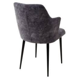 Стул HERMAN СЕРЫЙ МРАМОР #80, античная ткань / черный каркас М-City