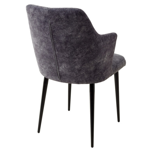 Стул HERMAN СЕРЫЙ МРАМОР #80, античная ткань / черный каркас М-City