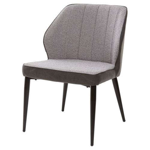 Стул-кресло RIVERTON антрацитовый меланж FC-09/ экокожа антрацит RU-08 М-City