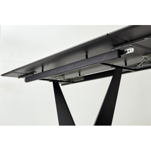 Стол Ниагара 140 Светлое дерево, итальянская керамика / черный каркас М-City